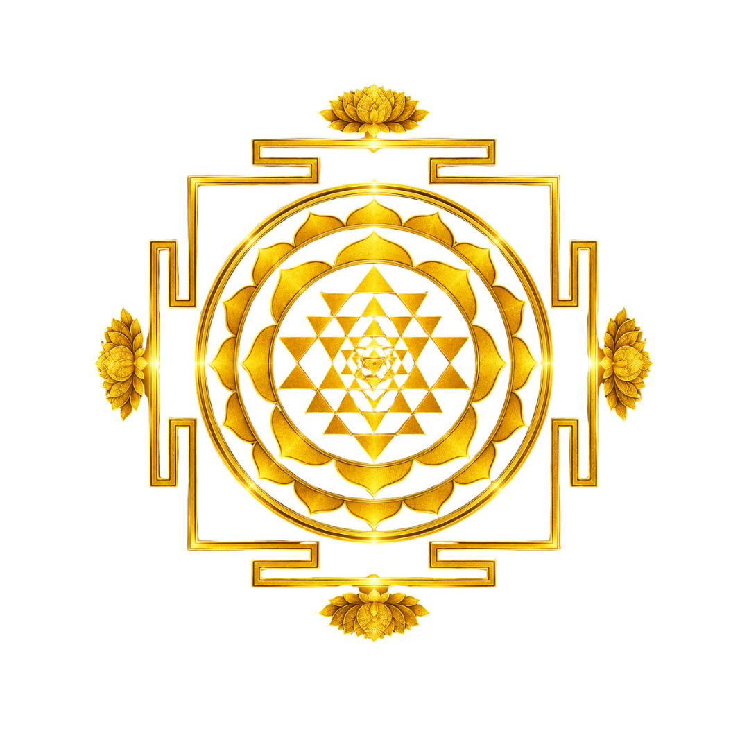 Sri Yantra dorado