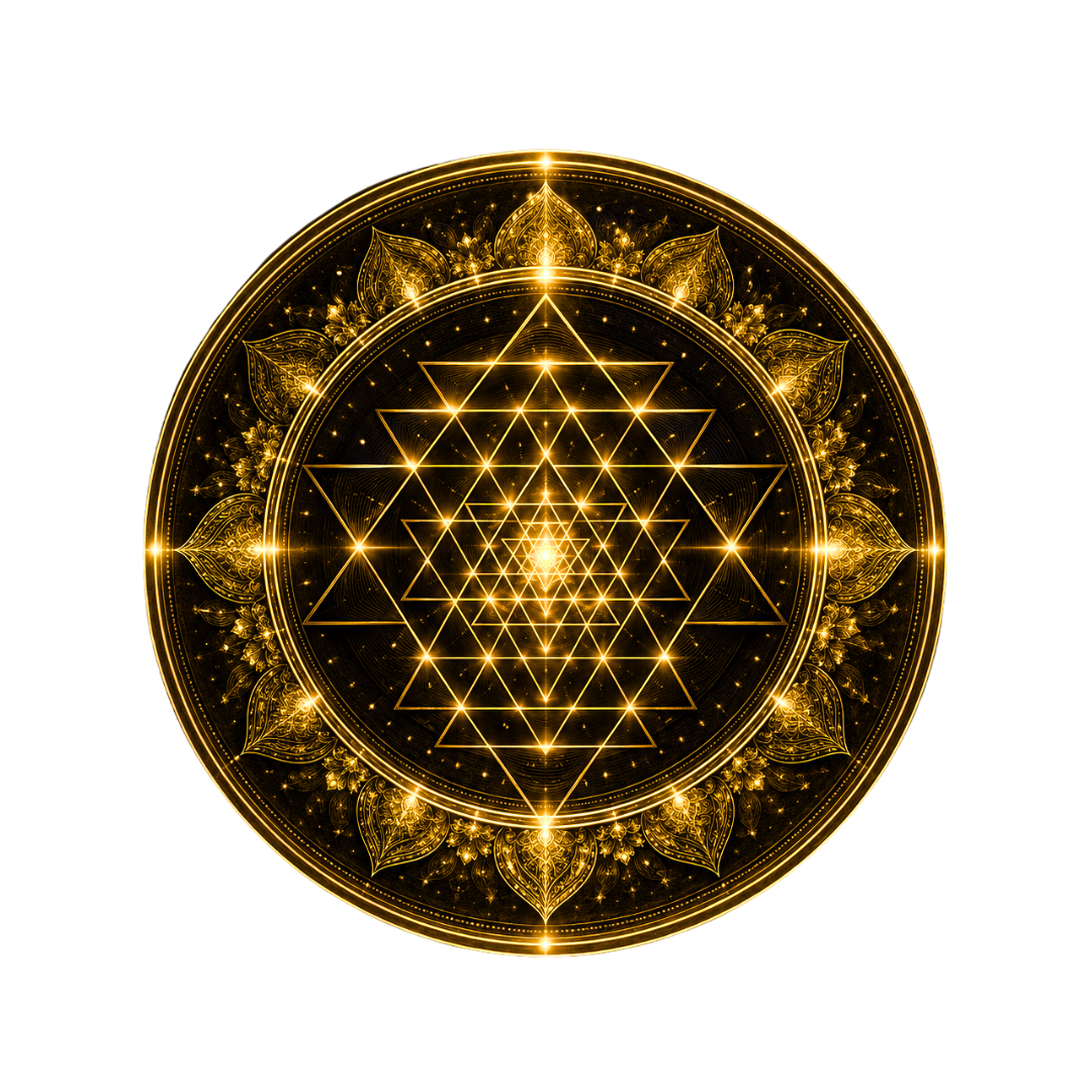 Sri Yantra dorado